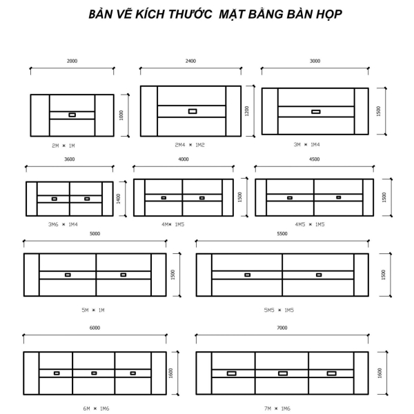 Bàn họp bàn hội trường cao cấp 4m8 Daisy