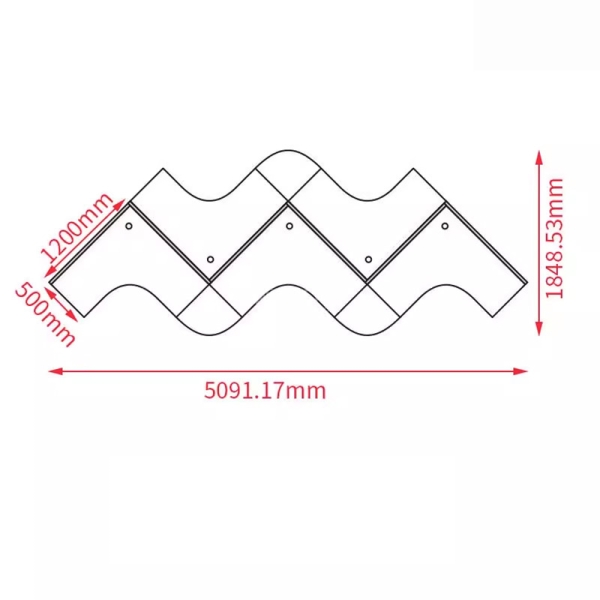 Cụm bàn làm việc (4+1) người CG06-5018