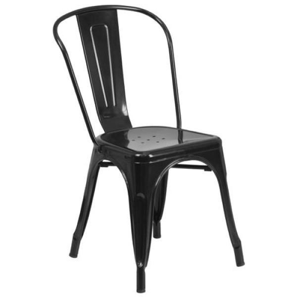 Bộ bàn ăn, cafe hiện đại cho 4 người gồm bàn tulip tròn và 4 ghế cafe tolix 303