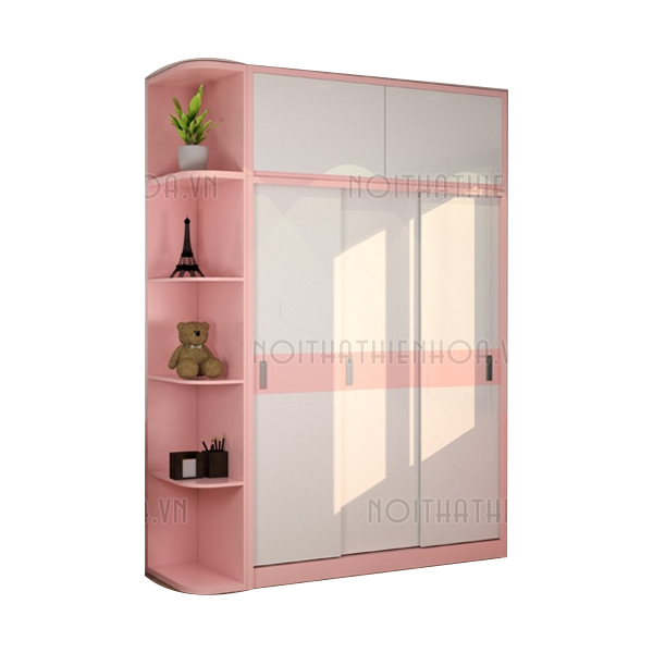Tủ áo cửa lùa 3 cánh phòng con gái TA46