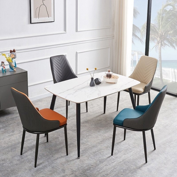 Bộ bàn ăn 4 ghế mặt đá nhập khẩu- Mã: T162-14-4×2169