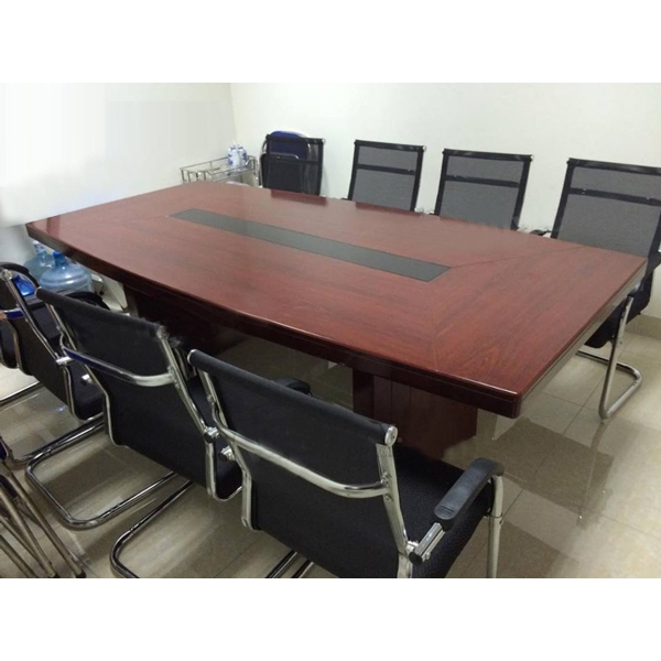 Bàn họp màu nâu giá rẻ 2m4 05