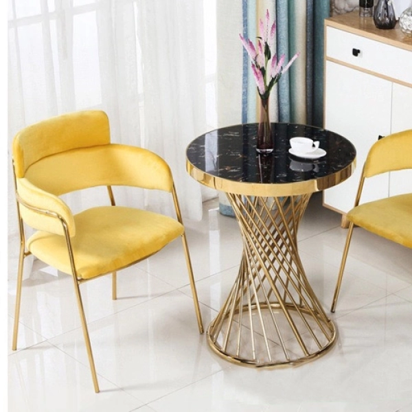 Bàn tiếp khách sang trọng chân mạ vàng- Mã: T1105