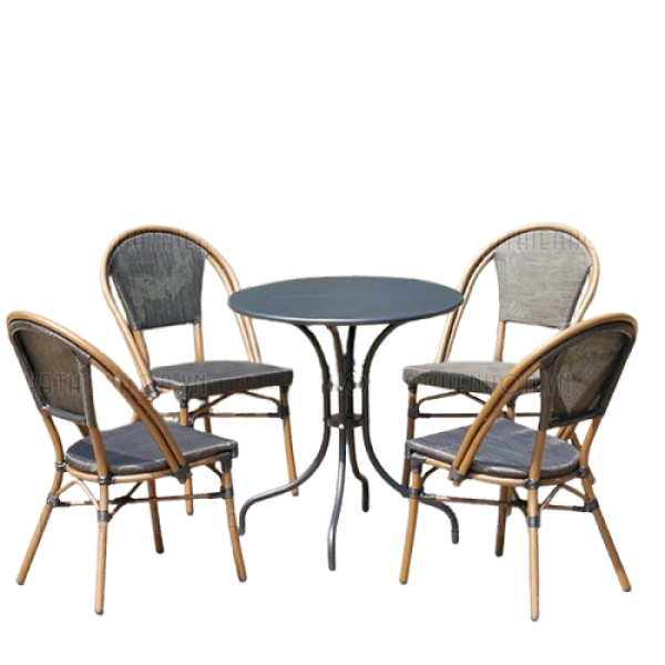 Bộ bàn ghế cafe ngoài trời cao cấp- Mã: T193-4x282A