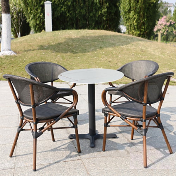 Bàn cafe tròn mặt đá ngoài trời- Mã: T194D