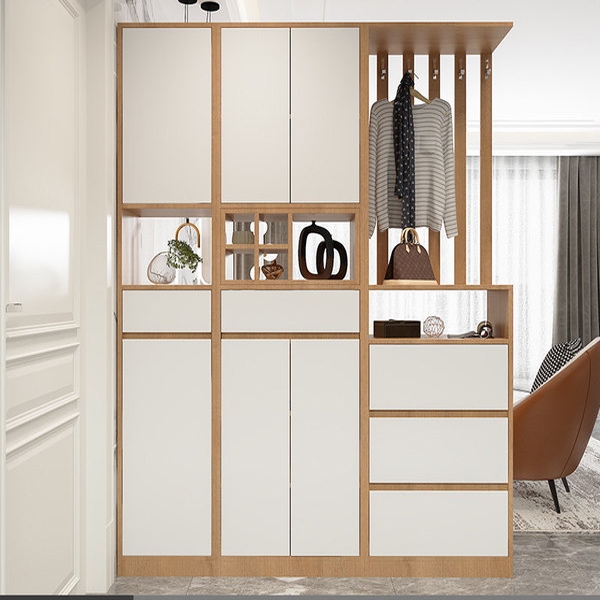 Tủ giày kích trần liên kệ trang trí đẹp-TG43