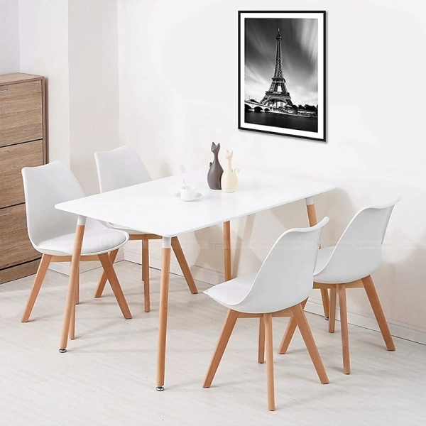 Bộ bàn ăn đẹp hiện đại cho căn hộ chung cư- Mã: T108-4×205