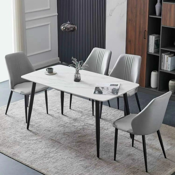 Bộ bàn ăn mặt đá hiện đại 4 ghế- Mã: T162-14-4×2144