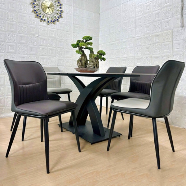 Bộ bàn ăn 6 ghế mặt đá- Mã: T1146-16-6×2510