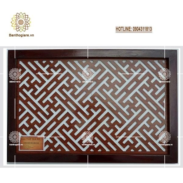 Tấm chống ám khói bàn thờ chữ thọ kích thước 61x41cm