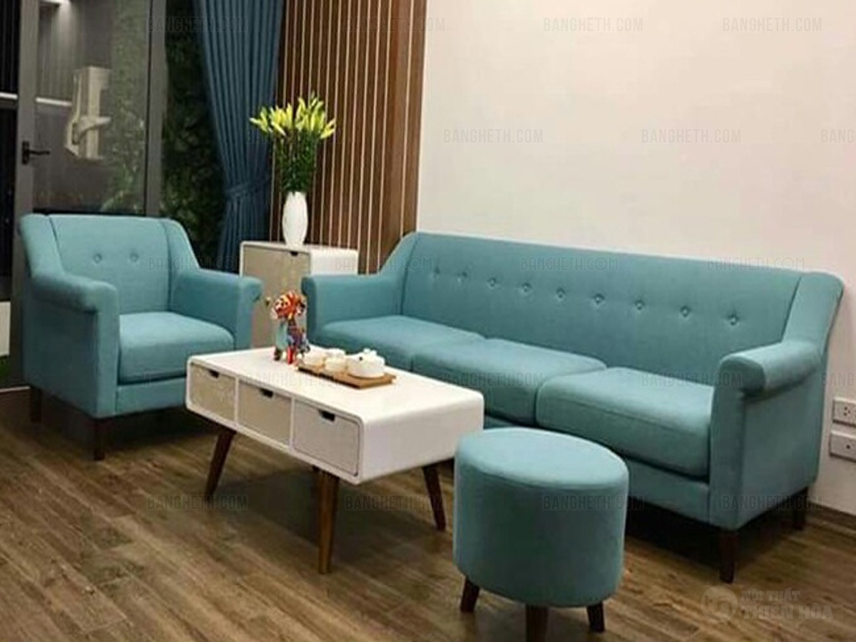 sofa văng cổ điển giá rẻ màu xanh