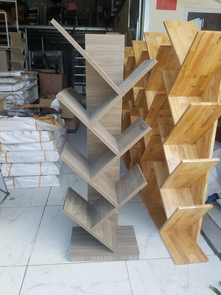 kệ sách rễ cây gỗ công nghiệp giá rẻ