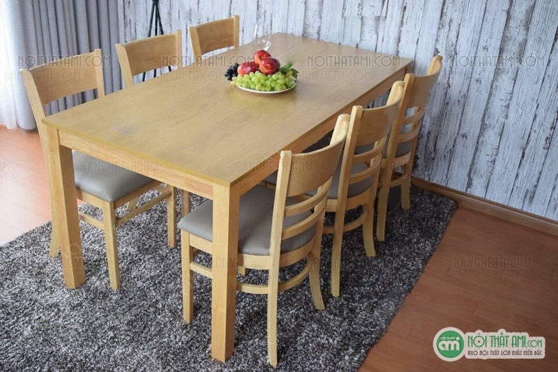 bàn ăn cabin 6 ghế vàng giá rẻ